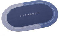 Verk Oval Microfiber Bathroom Rug Blue - Bath Mat