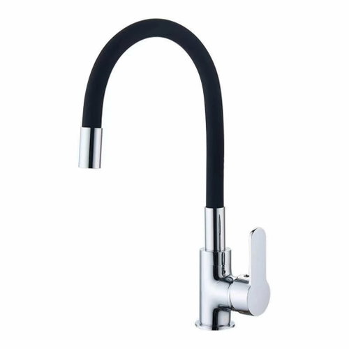 APT DA543 kitchen sink mixer tap with 360° flexible arm, black - Tap - Main image