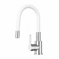 APT DA543C kitchen sink mixer tap with 360° flexible spout, white - Tap