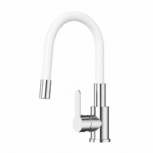 APT DA543C kitchen sink mixer tap with 360° flexible spout, white - Tap - Main image