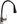 DA769A kitchen tap with flexible spout 60cm, 2 modes, black