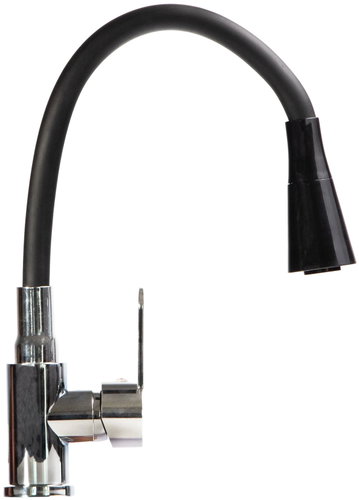 APT DA769A kitchen tap with flexible spout 60cm, 2 modes, black - Tap - Main image