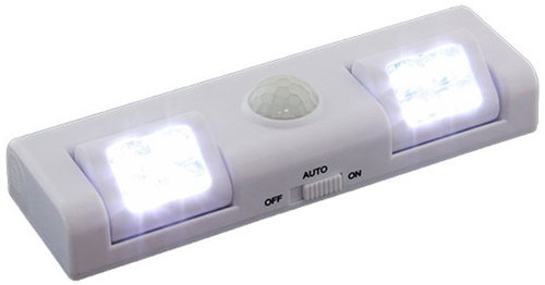 APT Motion sensor light 8 LEDs, 3 × AA, white - LED Light - Main image