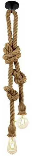 APT ZD151A Ceiling light made of jute rope, 2 luminaires - Chandelier - Main image