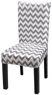 APT Univerzálny poťah na stoličku so vzorom bielo-sivý - Poťah na stoličky