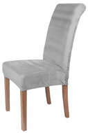 APT Universal chair cover grey - imitation velvet - Chair Cover