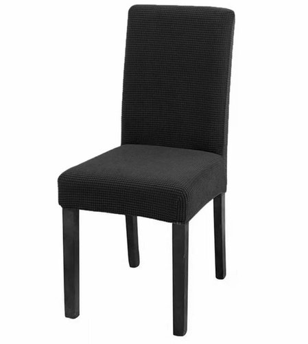 APT Universal chair cover grey-black - velour imitation - Chair Cover - Main image