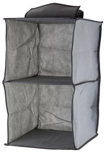 Verk 01324 Závěsný organizér s 2 přihrádkami 30×30×50cm šedá - Hanging closet organiser - Main image