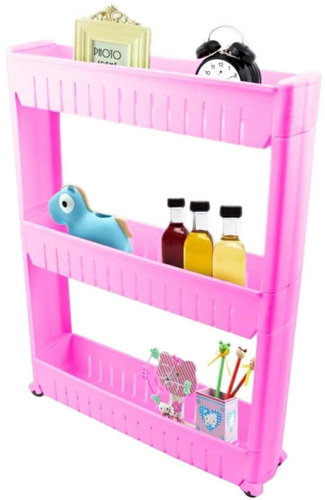 APT AG38T Cabinet on wheels 3 shelves pink - Shelving Unit - Main image