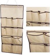 Verk 01347 Závěsný organizér s přihrádkami 90 × 45 cm béžová - Regál
