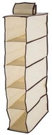 Verk 01336 Závěsný organizér s 5 přihrádkami 30×15×70cm béžová - Hanging closet organiser