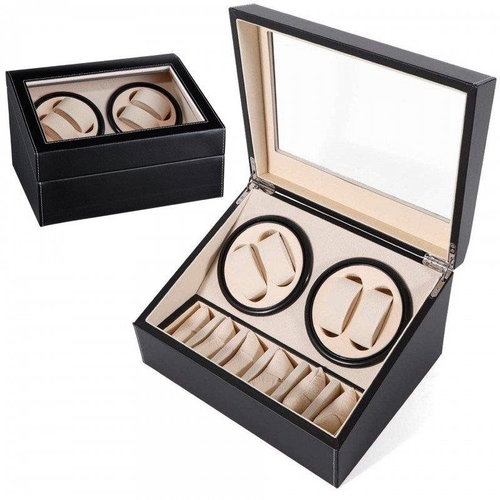 eCa PD103 Automatic watch winder for 4 watches black - Jewellery Box - Main image