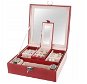 Beautylushh Luxury jewelry box with mirror burgundy - Jewellery Box