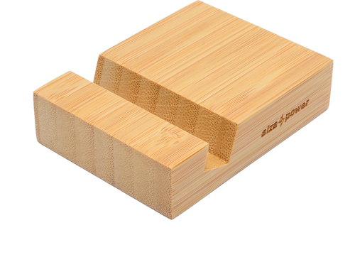AlzaPower Bamboo Stand Cube - Mini Stand - Main image