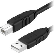 Adatkábel AlzaPower LinkCore USB-A to USB-B 1m, fekete - Datový kabel