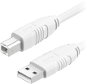 Adatkábel AlzaPower LinkCore USB-A to USB-B 1m, fehér - Datový kabel