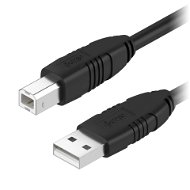 Dátový kábel AlzaPower LinkCore USB-A to USB-B 2m čierny - Datový kabel