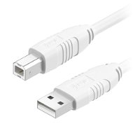 Adatkábel AlzaPower LinkCore USB-A to USB-B 2m, fehér - Datový kabel