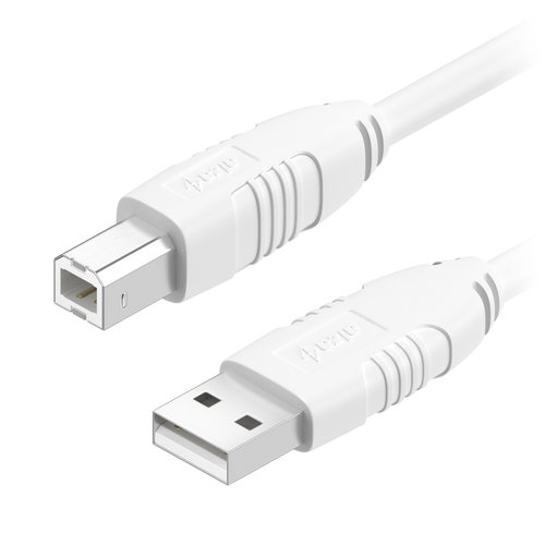 AlzaPower LinkCore USB-A to USB-B 3m weiss - Datenkabel - Hauptbild