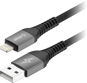 Data Cable AlzaPower AluCore USB-A to Lightning (C189) Ultra Durable 2m dark gray - Datový kabel