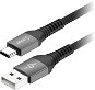 Adatkábel AlzaPower AluCore USB-A to USB-C 2.0 Ultra Durable 1m sötétszürke - Datový kabel