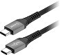 Adatkábel AlzaPower AluCore USB-C to USB-C 2.0 100W Ultra Durable 1m sötétszürke - Datový kabel