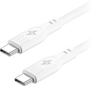 AlzaPower SilkCore USB-C/USB-C 2.0 5 A, 240 W, 1 m, biely - Dátový kábel