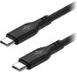 AlzaPower SilkCore USB-C / USB-C 2.0 5A, 240W, 2m, fekete - Adatkábel