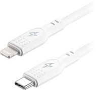 AlzaPower SilkCore USB-C to Lightning MFi, 1 m, fehér - Adatkábel