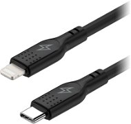 AlzaPower SilkCore USB-C to Lightning MFi, 2 m čierny - Dátový kábel