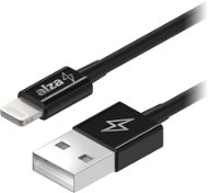 Adatkábel AlzaPower Core Lightning MFi (89) 2m, fekete - Datový kabel