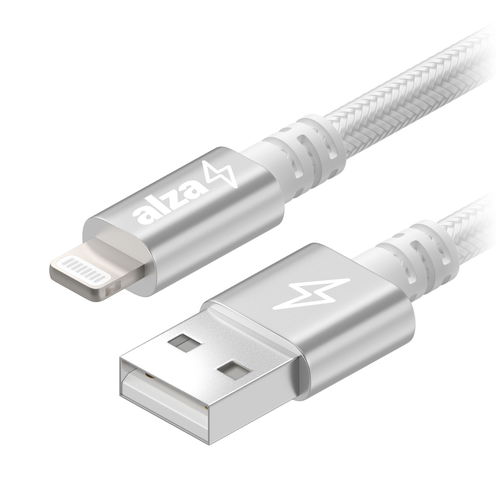 AlzaPower AluCore USB-A to Lightning MFi (C189) 1m stříbrný - Datový kabel - Hlavní obrázek