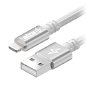 Datový kabel AlzaPower AluCore Lightning MFi (C189) 3m stříbrný - Datový kabel