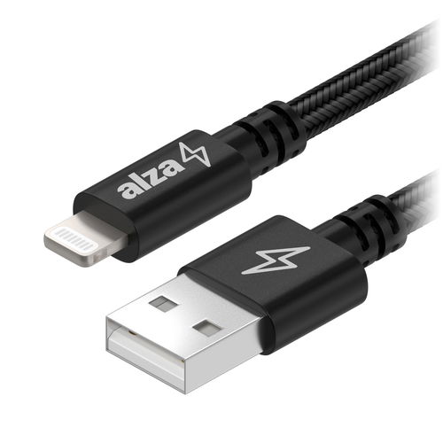 AlzaPower AluCore Lightning MFi (C89) 1m černý - Datový kabel - Hlavní obrázek