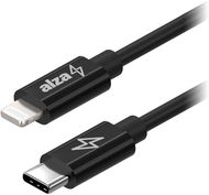 AlzaPower Core USB-C to Lightning MFi 3m, fekete - Adatkábel