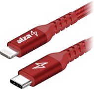 AlzaPower Alucore USB-C to Lightning MFi 3m, piros - Adatkábel