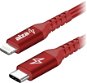 AlzaPower Alucore USB-C to Lightning MFi 3 m červený - Dátový kábel
