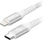 AlzaPower AluCore USB-C to Lightning MFi 0.5m stříbrný - Datový kabel