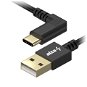Datový kabel AlzaPower 90Core USB-A to USB-C 1m černý - Datový kabel