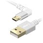 Data Cable AlzaPower 90Core USB-A to Micro USB 1m Silver - Datový kabel