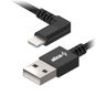 Adatkábel AlzaPower 90Core USB-A to Lightning MFi 1m, fekete - Datový kabel