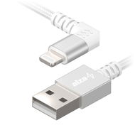 AlzaPower 90Core USB-A to Lightning MFi 1m stříbrný - Datový kabel