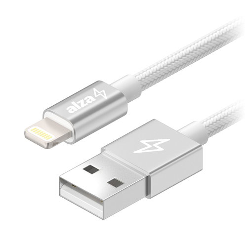 AlzaPower AluCore Lightning 1m Silver - Data Cable - Main image