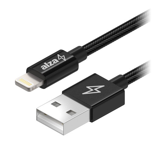 AlzaPower AluCore Lightning 2m Black - Data Cable - Main image