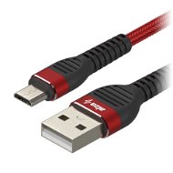 Adatkábel AlzaPower CompactCore Micro USB 1m, piros - Datový kabel