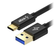 Adatkábel AlzaPower AluCore USB-A to USB-C 3.2 Gen 1 60W 5Gbps 2m, fekete - Datový kabel