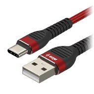 Adatkábel AlzaPower CompactCore USB-A to USB-C 1m, piros - Datový kabel