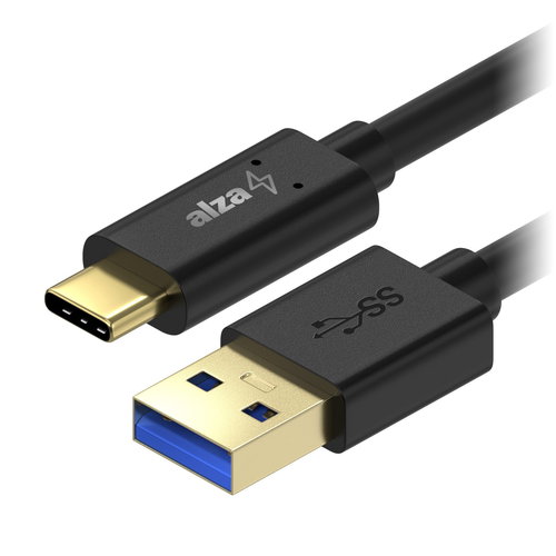 AlzaPower Core USB-A to USB-C 3.2 Gen 1 5Gbp 0.5m Black - Data Cable - Main image