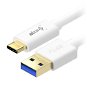 Adatkábel AlzaPower Core USB-A to USB-C 3.2 Gen 1 60W 5Gbp 1m, fehér - Datový kabel