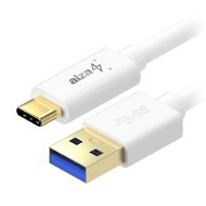 Adatkábel AlzaPower Core USB-A to USB-C 3.2 Gen 1 60W 5Gbp 2m, fehér - Datový kabel